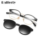 Солнцезащитные очки 2 в 1 Ralferty, женские магнитные солнцезащитные очки, поляризационные солнцезащитные очки с клипсой, круглые полуоправы, мужские очки Z8026
