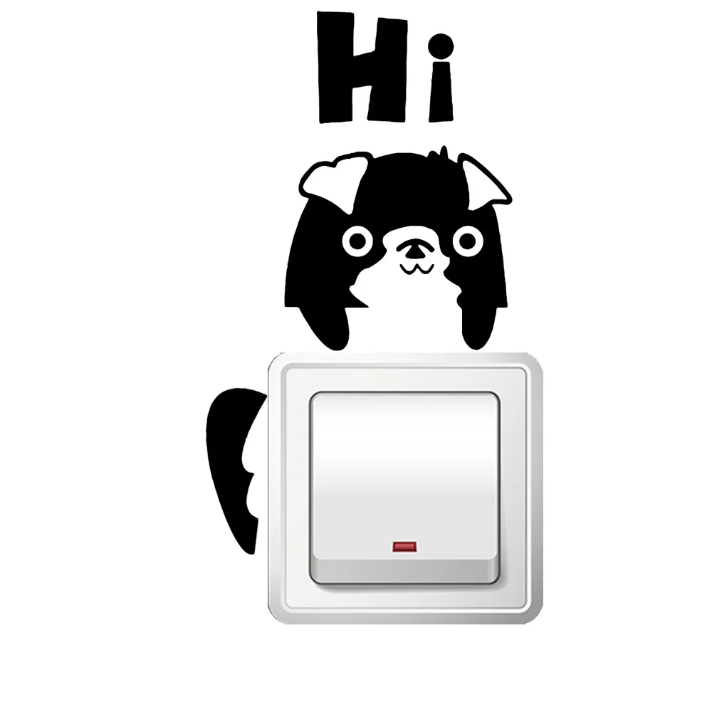 

Мультяшная собака, настенная наклейка, наклейка, домашний декор для детской комнаты, домашний декор, наклейка, роспись