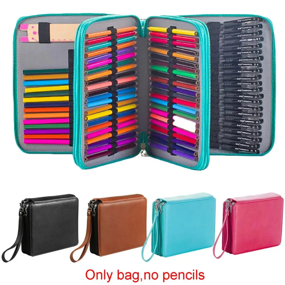 124 слотов для карт из искусственной кожи 3 яруса Карандаш Чехол товары рукоделия