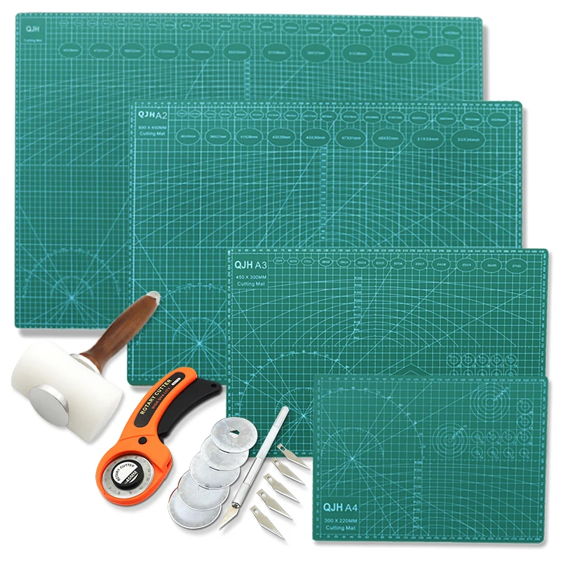 Aliexpress - A1A2A3A4 PVC cutting mat DIY leather craft tool double-sided self-healing mat bottom plate cutting patchwork sewing tool set