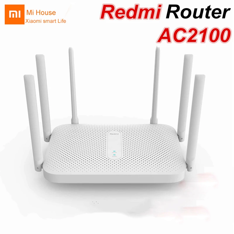 Беспроводной маршрутизатор Xiaomi Redmi Mi AC2100 гигабитный двухдиапазонный Wi Fi роутер с