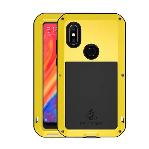 Цвет: желтый Металлический Алюминиевый Чехол для Xiaomi mi 8 mi 9, сверхпрочный защитный противоударный водонепроницаемый Мощный чехол для Xiaomi mi 8 mi 9 mi 9 - Цвет: Цвет: желтый
