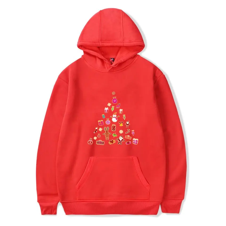 Merry Christmas Hoodies Men Women Autumn New Cute Girl's Hoodie Western Traditional Festival Cartoon Warm Sweatshirts | Мужская