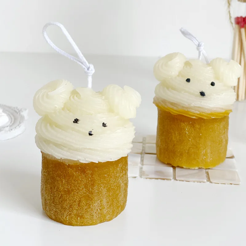 

Packaging Birthday Candles For Cake Bubble Vessels White Cute Candle Little Bear Big Candele Decorative Home Decor 50LZ