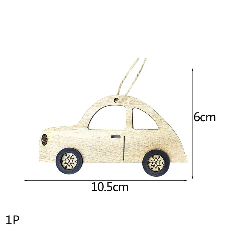 Multi Style Christmas Wooden Pendant Creative Wood Craft Ornaments DIY Chriatmas Tree Hanging Decoration Xmas Gift Supplies - Цвет: 1P-414-S03