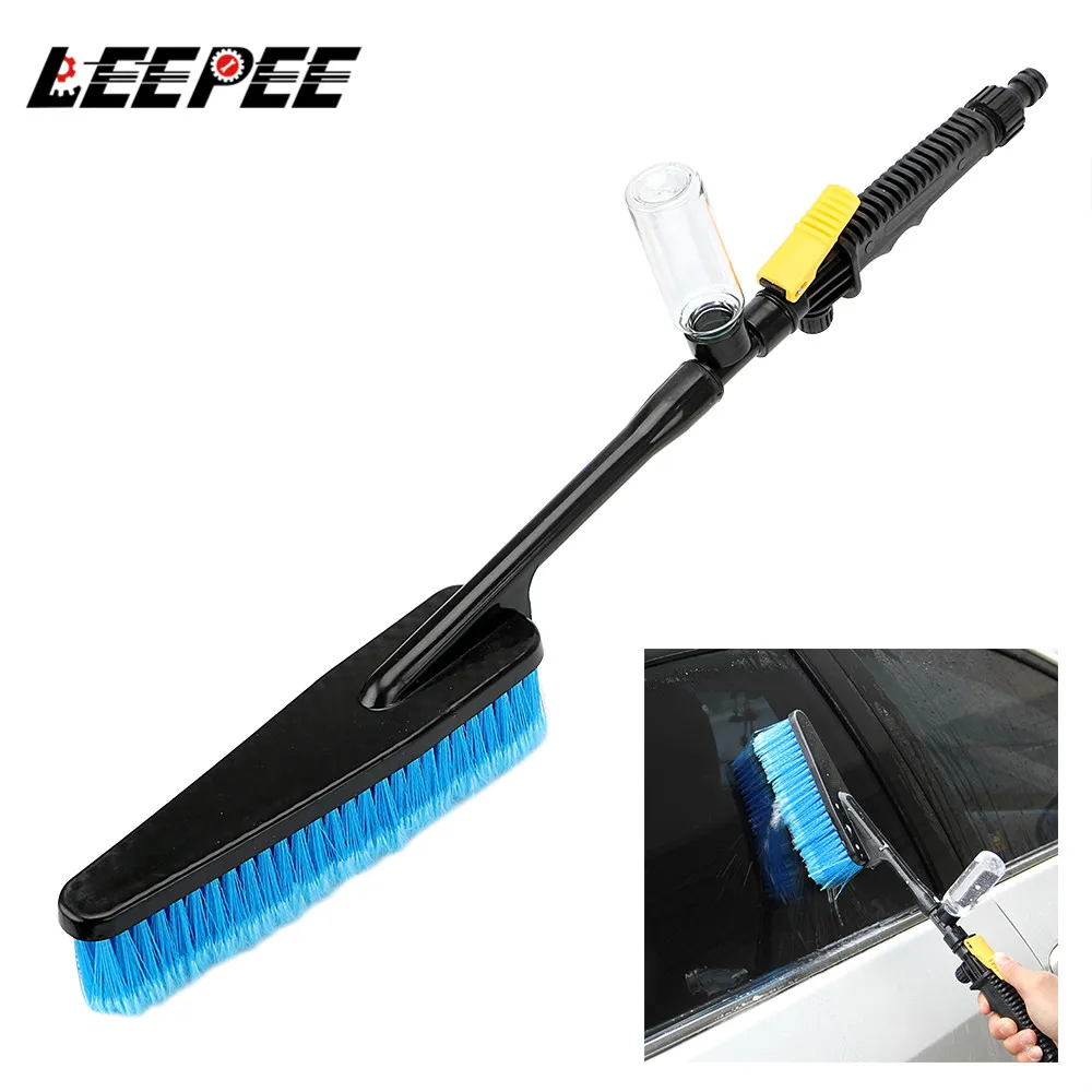 

Car Wash Brush Long Handle Cleaning Tool Water Flow Switch Foam Bottle Auto Window Cleaner Washable Durable Car Care Car-styling