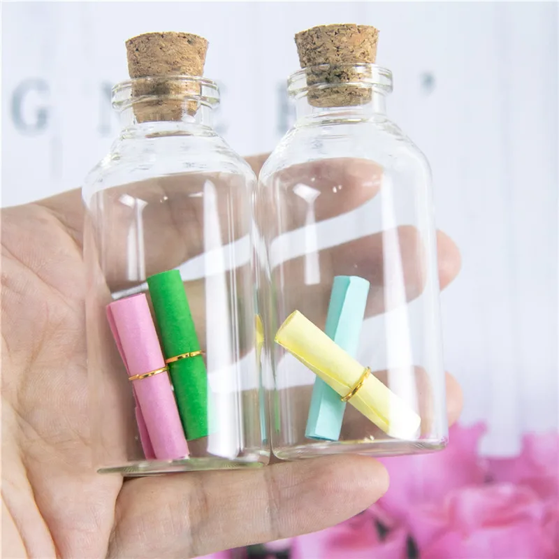 

32x70x12.5 mm 30ml Glass Jars Containers Bless Vials Bottles Empty Clear Transparent Glass Bottles With Cork 12pcs