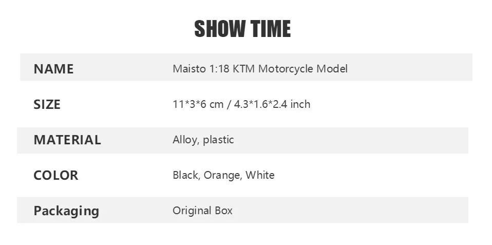 Maisto Сплав 1:18 Модель мотоцикла игрушка Моделирование KTM RC 390 мотоцикл автомобиль спортивный гоночный автомобиль Модель Коллекция игрушек для детей