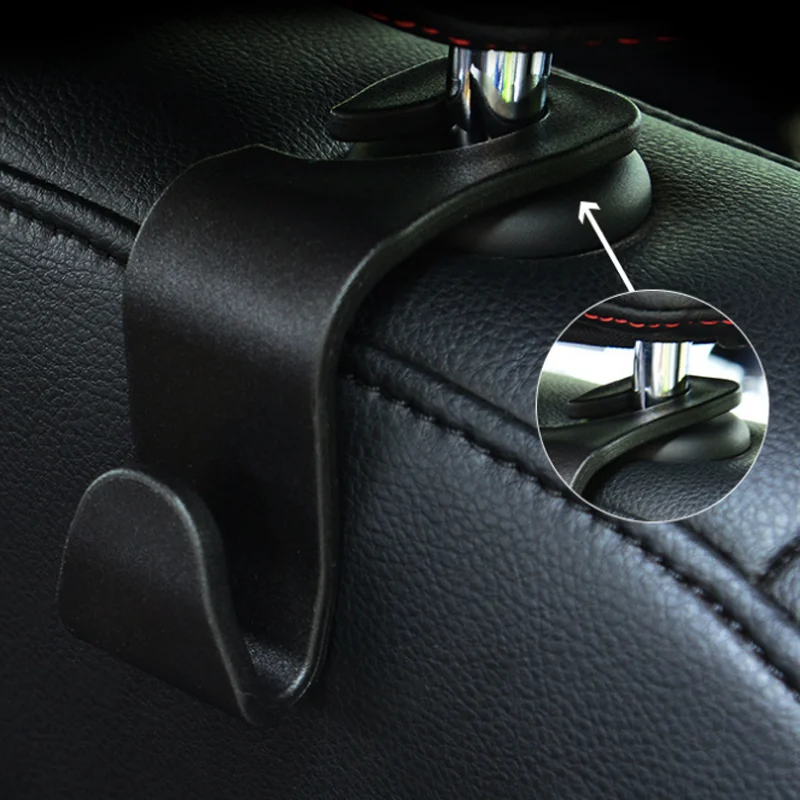 

Car Seat Headrest Hook for Auto Back Seat Organizer Hanger Storage Holder for Handbag Purse Bags Clothes Coats