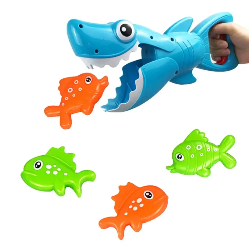 Захват акулы для мальчиков и девочек Интерактивная игрушка рыбалки в ванну с 4