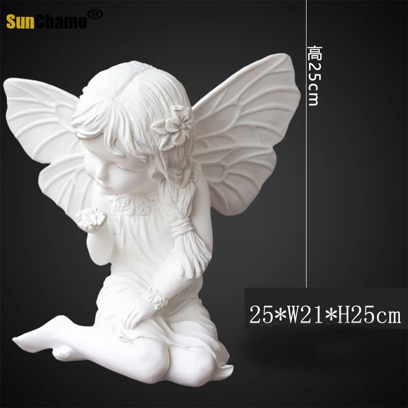 

Greek Goddess Gypsum Angel Miniature Trumpet Figure Statue Nordic Desktop Decoration Resin Sculpture Decoration Crafts Ornaments