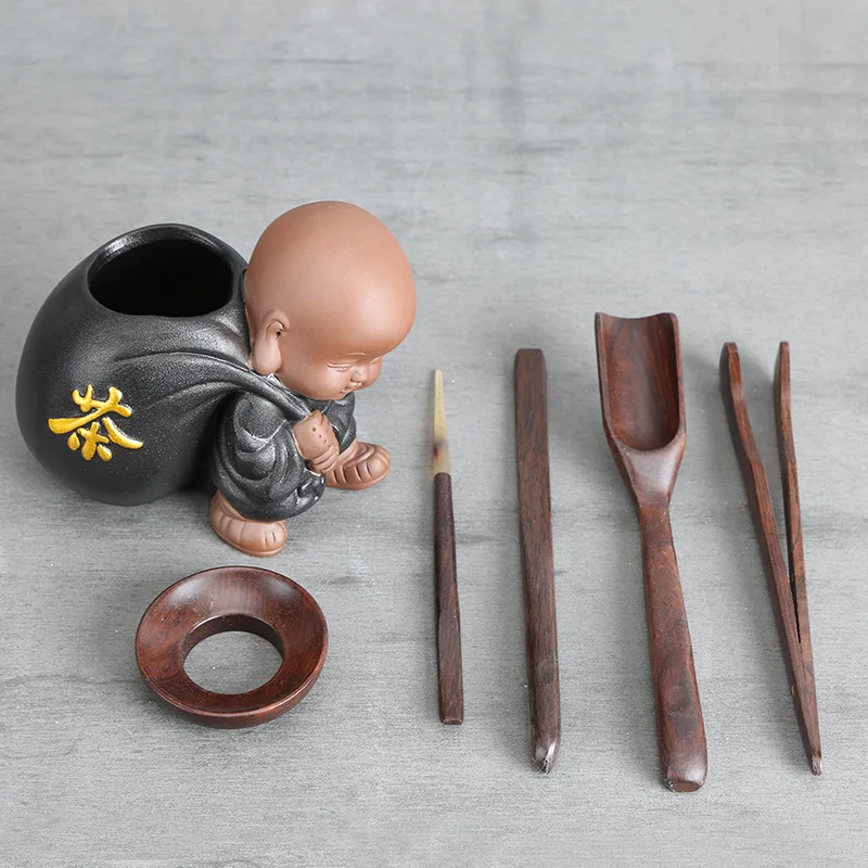 Набор для чайной церемонии Zen Tea Zisha из бамбука и эбенового дерева | Дом сад