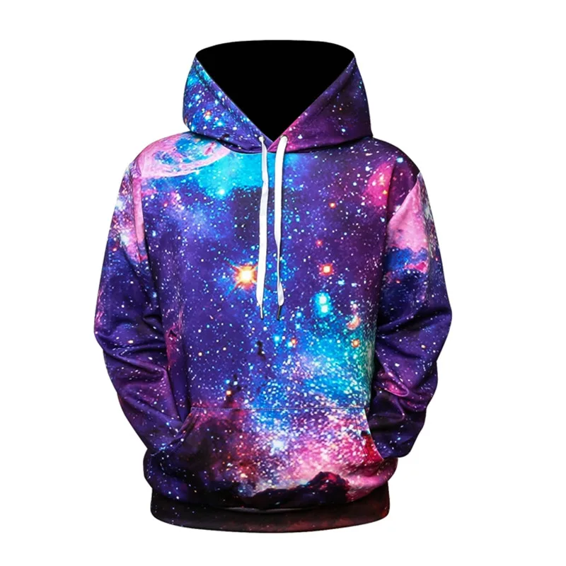 

2021 new breathable and comfortable galaxy hoodie for men and women 3d clothing printing casual sports jacket