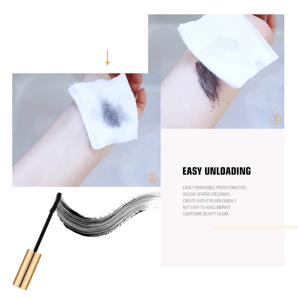

Mascara Lengthening Black Lash Eyebrow Pencil Extension Eye Lashes Brush Beauty Makeup Long-Wearing Gold Color Mascara