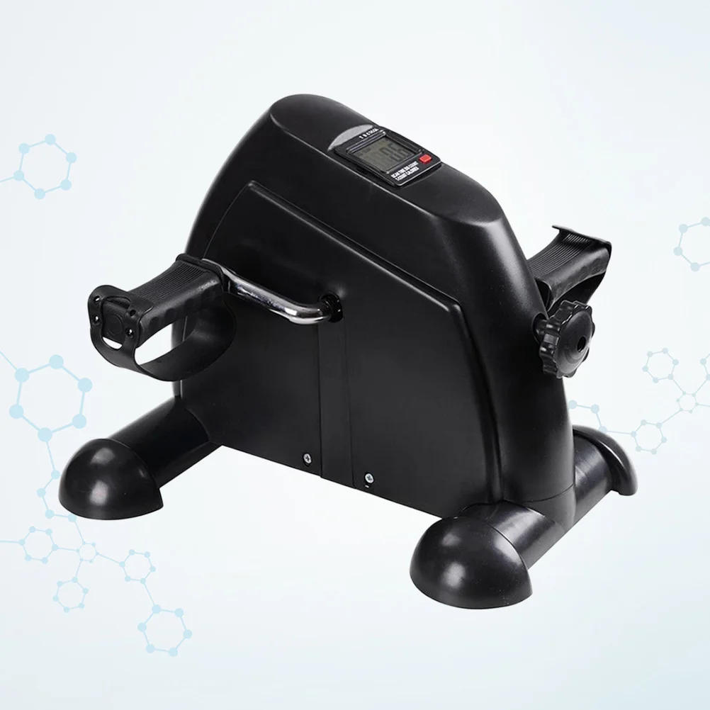 

Indoor Exercise Bike Resistance Adjustable Mini Pedal Exerciser with LCD Display without Battery (Silver)