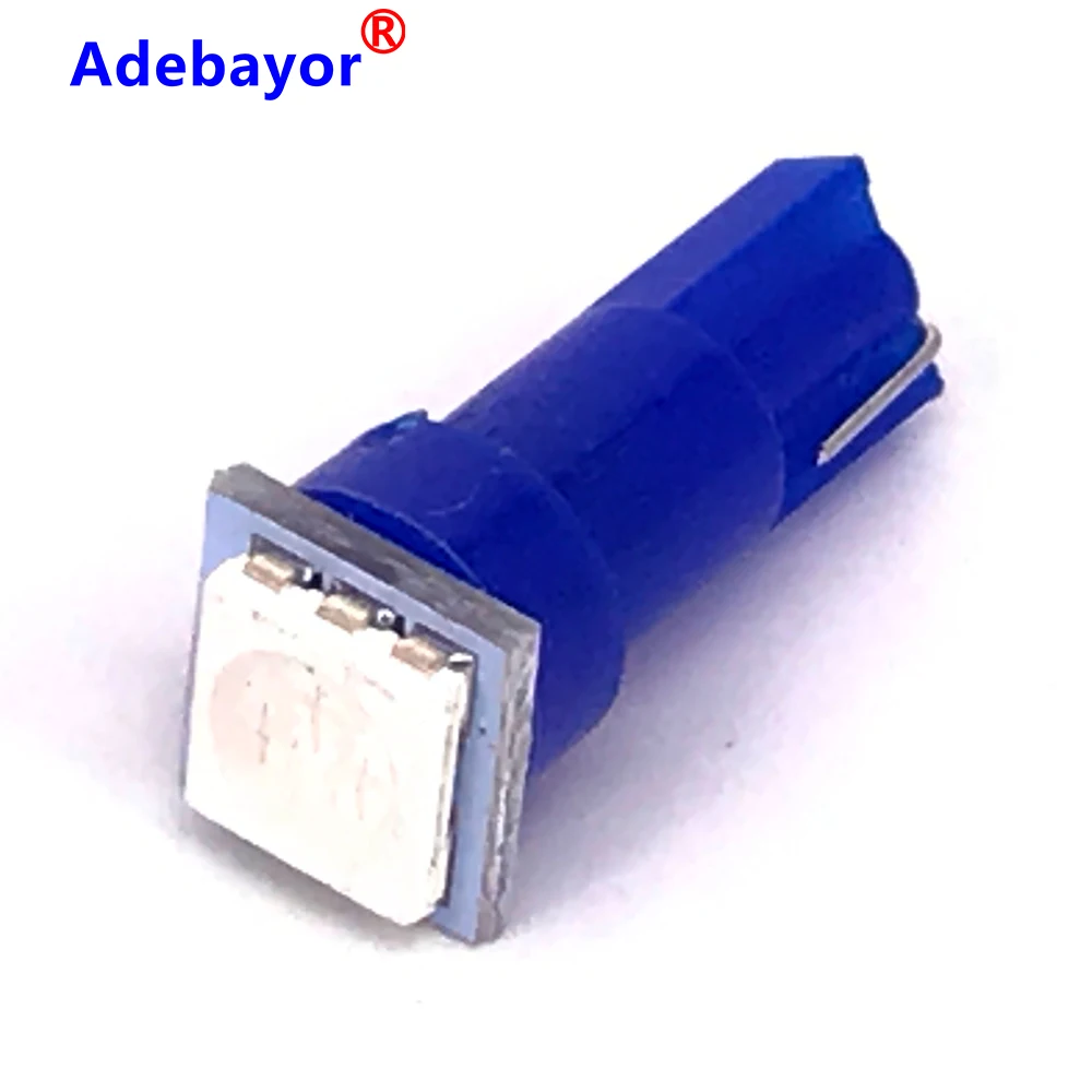 10 X Бесплатная доставка автомобиля T5 74 5050 SMD 1 светодиодный инструмент лампа