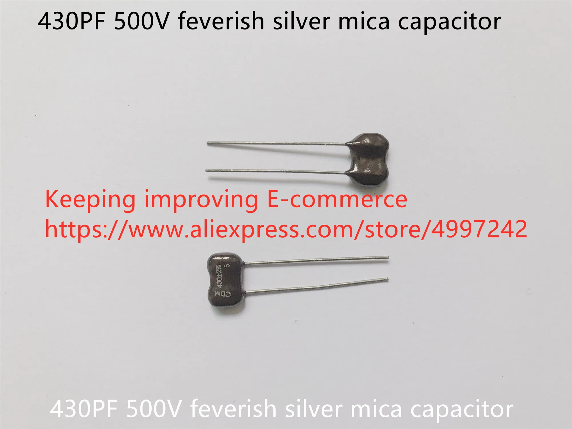 Оригинальный новый 100% 430PF 500V feverish Серебряный слюды конденсатор (индуктор) |