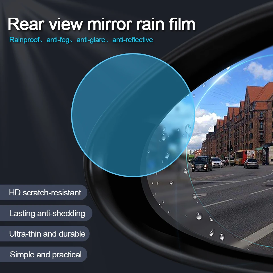 2 шт. непромокаемый автомобильный пленка на зеркало заднего вида противотуманная