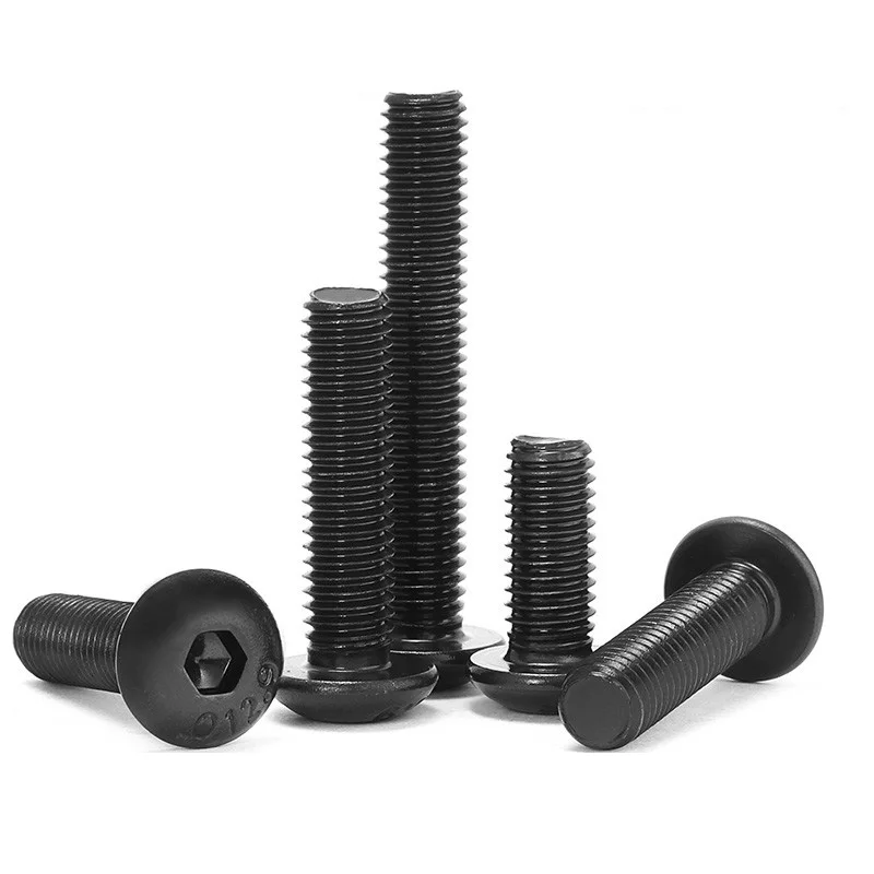 

50pcs/Lot M3 M4 M5 M6 M8 M10 Class 12.9 round head hexagon socket screw pan head hexagon socket screw round cup screw