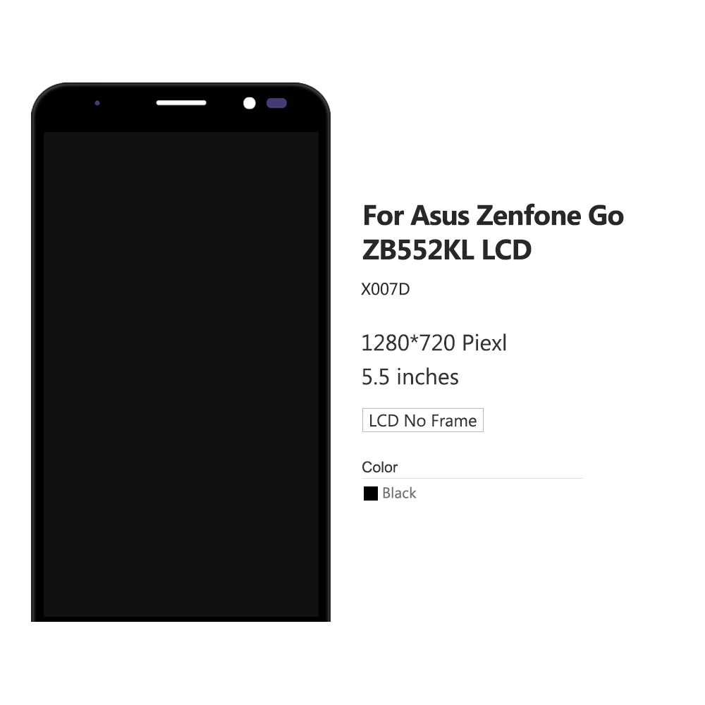Оригинальный дисплей 5 дюйма для Asus Zenfone GO ZB552KL X007D сенсорный ЖК экран с