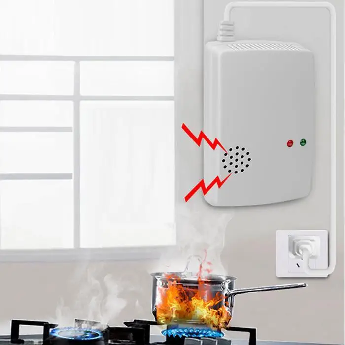 Combustible Gas Alarm LPG LNG Coal Natural Leak Standalone Detector Sensor High Sensitive For Home Security Safety | Безопасность и