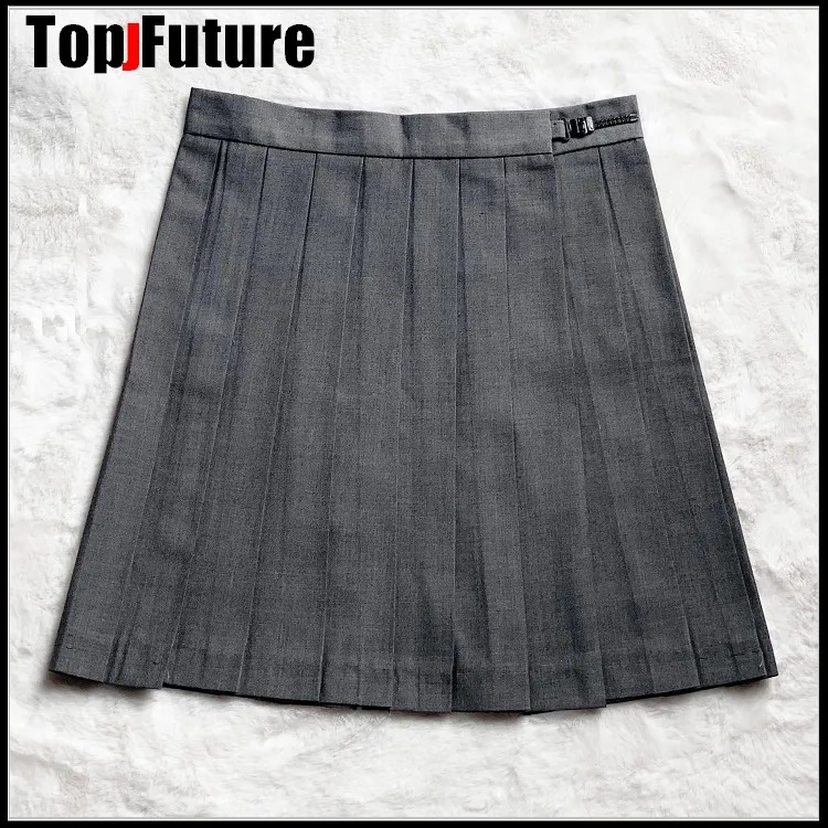 Japanese School Uniforms WOMEN Girls Solid Color Pleated JK Suit Black Navy GREY High Student Academy Style Skirt |