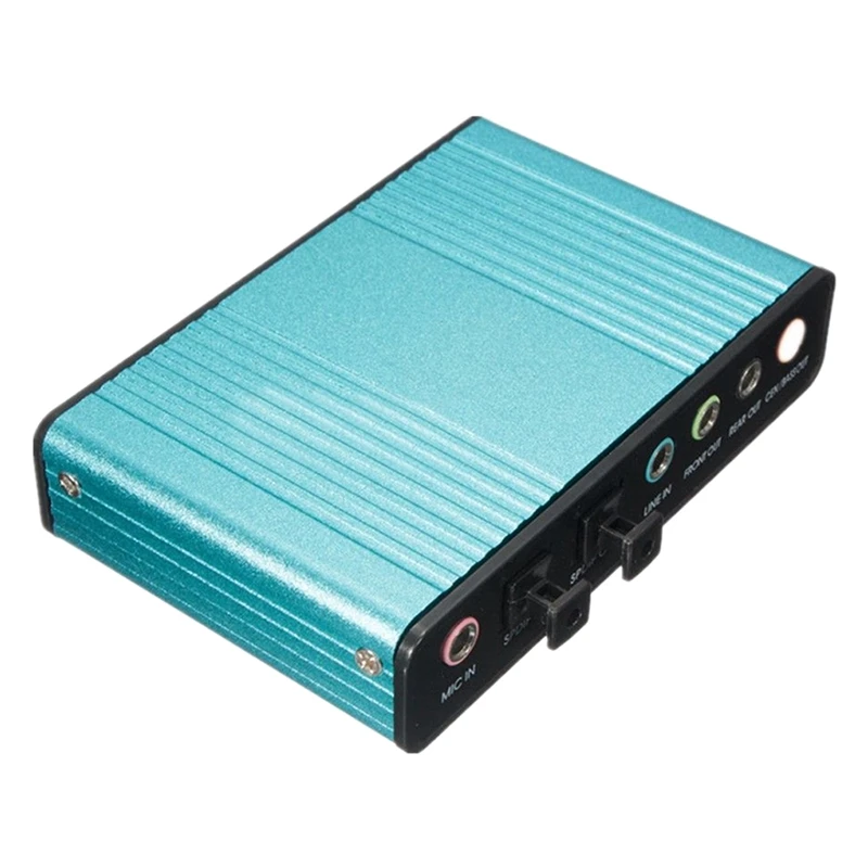 Внешняя звуковая карта USB 6 Каналов 5 1 аудио S / PDIF оптическая Звуковая для ПК