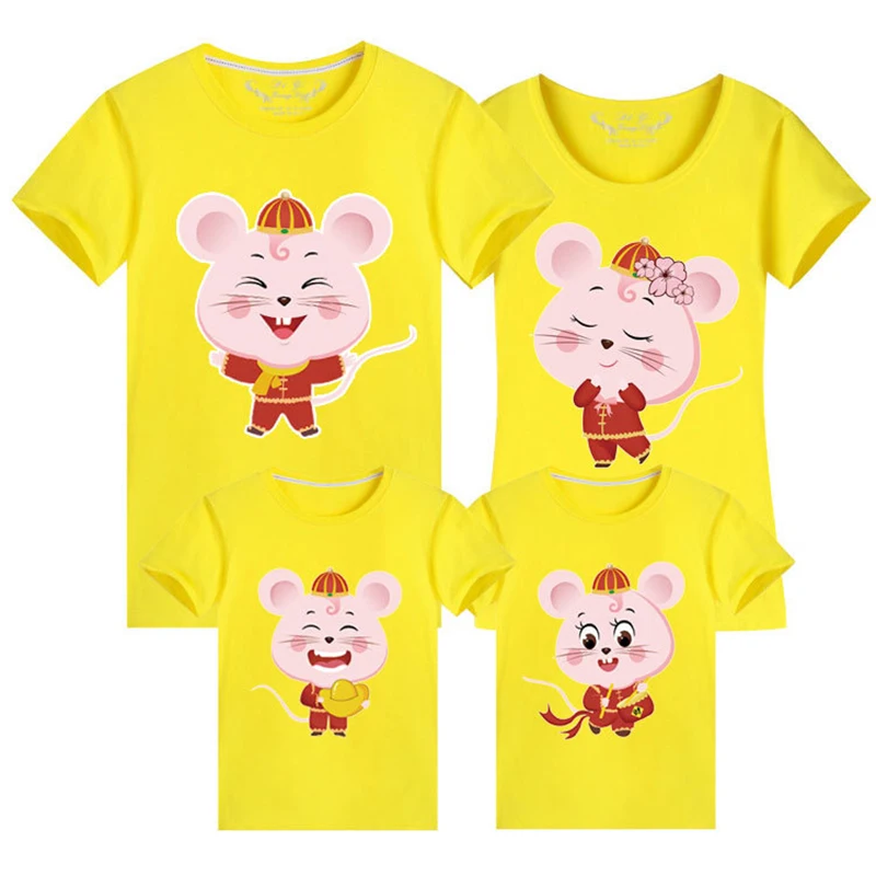 Одинаковая одежда для всей семьи Новогодняя с изображением мышки Рождественская