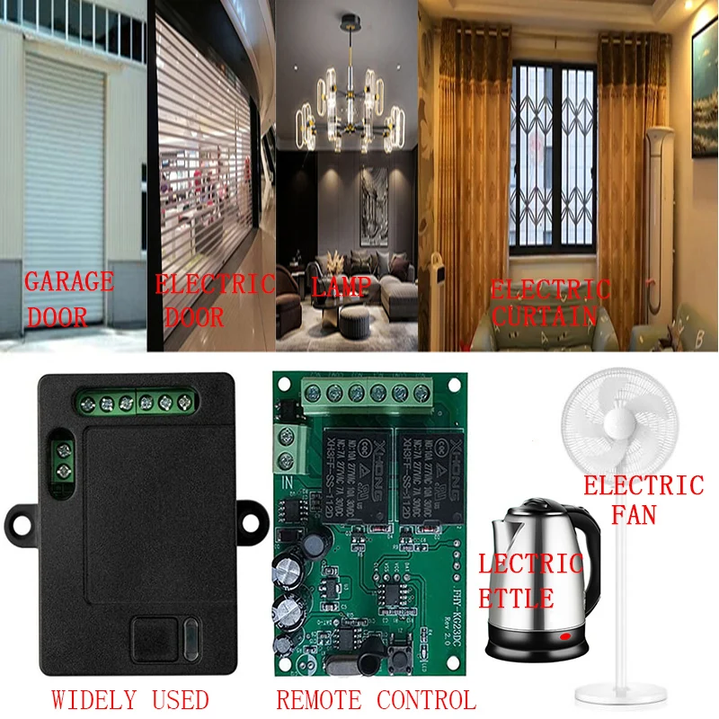 433 МГц Универсальный беспроводной пульт дистанционного управления DC 12 В 24 2CH RF