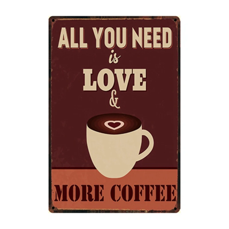 

Coffee Shop Best Life Hot Metal Sign Tin Poster Home Decor Bar Wall Art Painting 20*30 CM Size Dy74