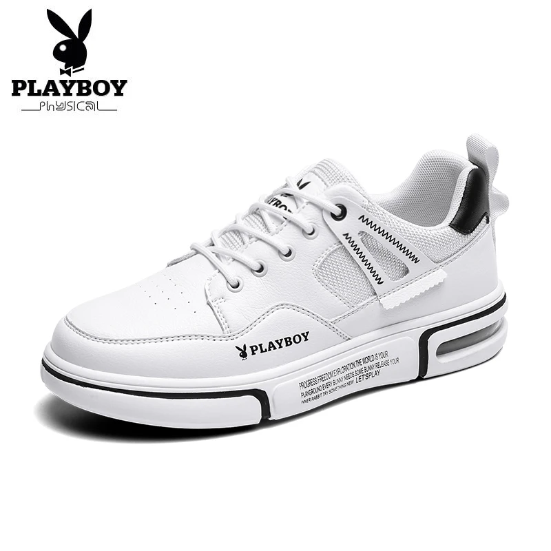 PLAYBOY/Новинка; модная мужская повседневная обувь; сезон весна-осень; Мужская обувь; мужская кожаная обувь; мужская обувь на плоской подошве; Zapatillas; PL615097 - Цвет: Белый