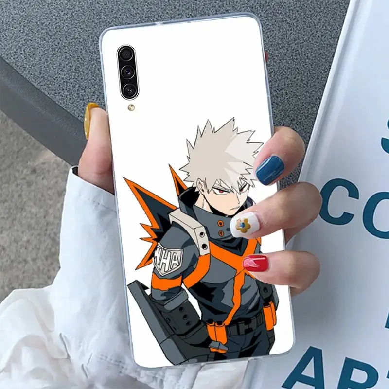 

My Hero Academia deku bakugou Phone Case Transparent for Samsung A 71 51 21S S 20 fe 10 9 8 plus xiaomi 11 redmi note 9 8 s pro