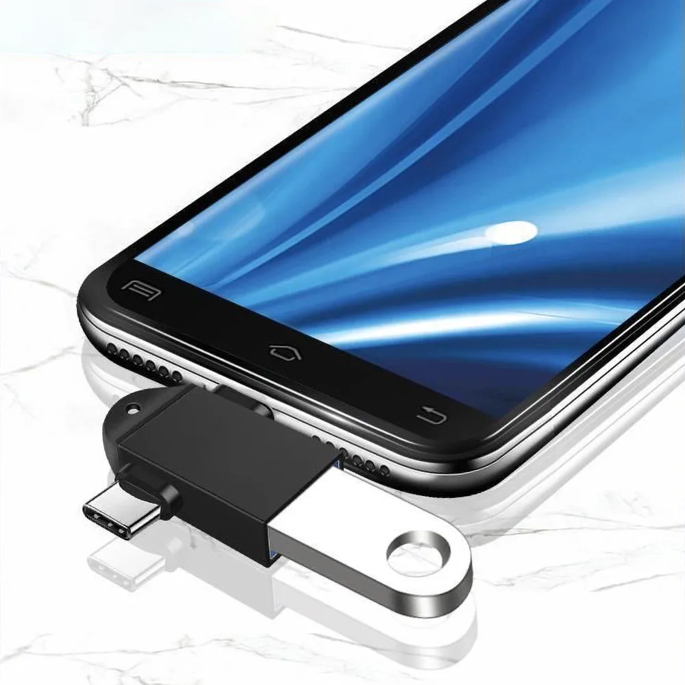 Адаптер OTG 2 в 1 для Type C и Micro usb кабель передачи данных постоянного тока постоянный