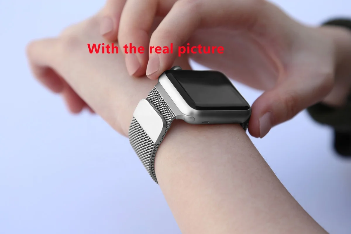 38MM 40MM 42MM 44MM Stainless Steel Milanese  Watch Band Strap Fit For Apple Watch