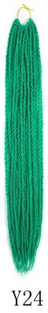 Qphair Ombre Сенегальские вьющиеся волосы крючком косы 24 дюйма 30 корней/упаковка синтетические плетеные волосы для женщин черные кроличьи волосы - Цвет: y24