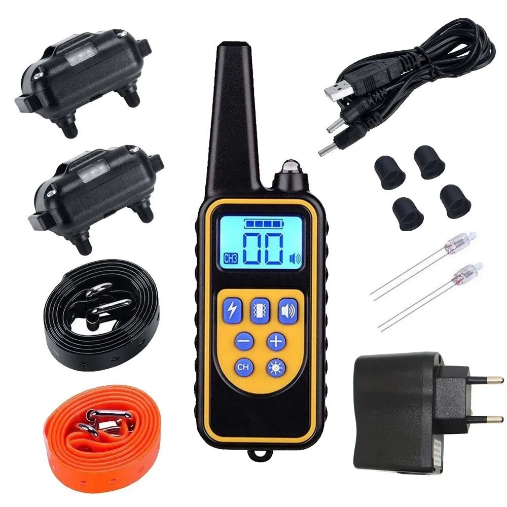 Ошейник для дрессировки собак водонепроницаемый перезаряжаемый ошейник с