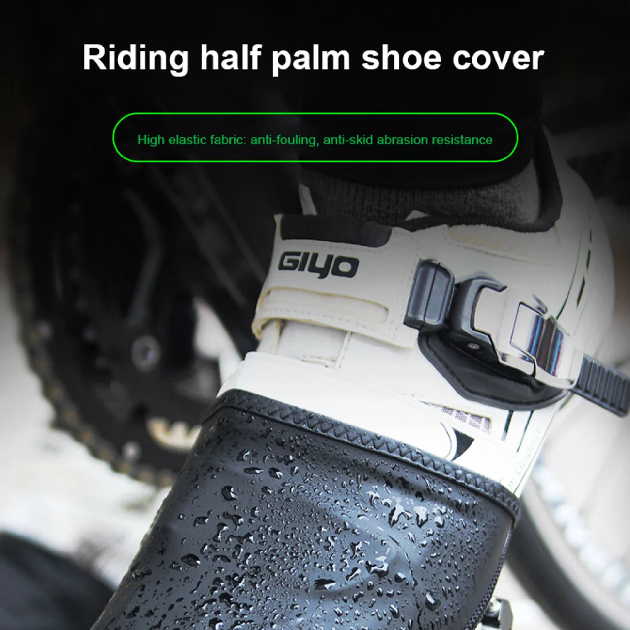 

New Cycling Shoes Cover Half Palm Toe Lock Windproof Bicycle Protector Boot Case Upper Sole Thick wear-resistant PU