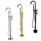 Смеситель для ванны с матовым золотым полом, черный, полированный Золотой, хромированный смеситель для ванной