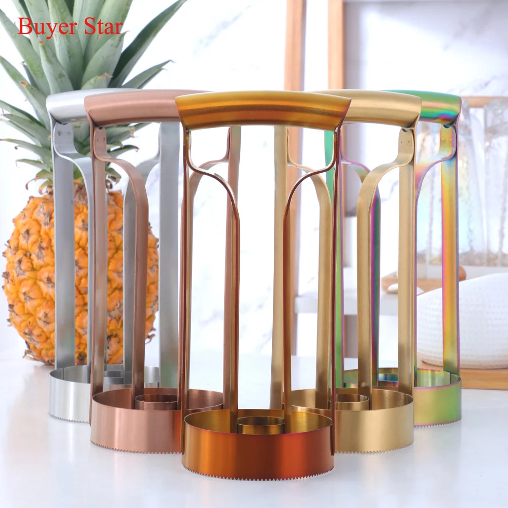 

3 шт./компл. Нержавеющая сталь ананас Peerler Corer Фрукты Slicer зажимы резак с нож для ананаса Кухня Фрукты режущий инструмент