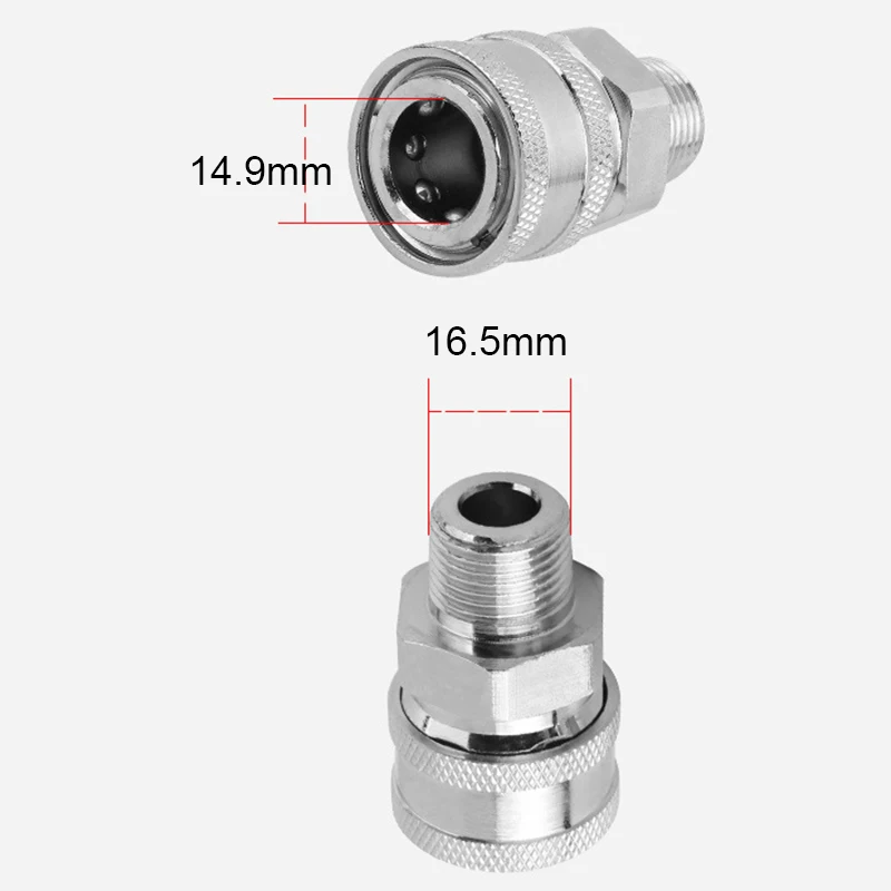 1 компл. Шаровой клапан 4500PSI гнездо для быстрого соединения 3/8 шайба высокого