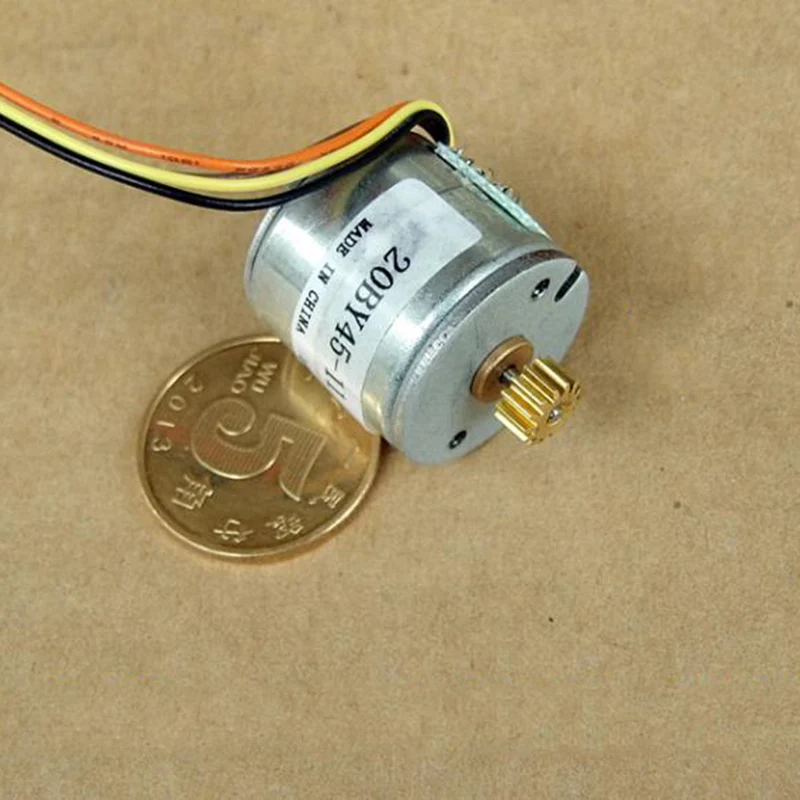 20BY45 микро 20 мм шаговый двигатель DC12V 2 фазный 4 проводной точность Шаговый 18
