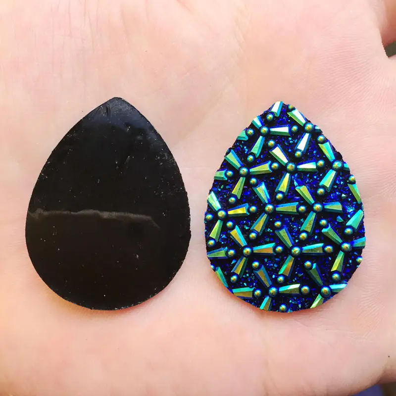 Стразы из каплевидной смолы с плоской задней поверхностью 30*40 мм украшения