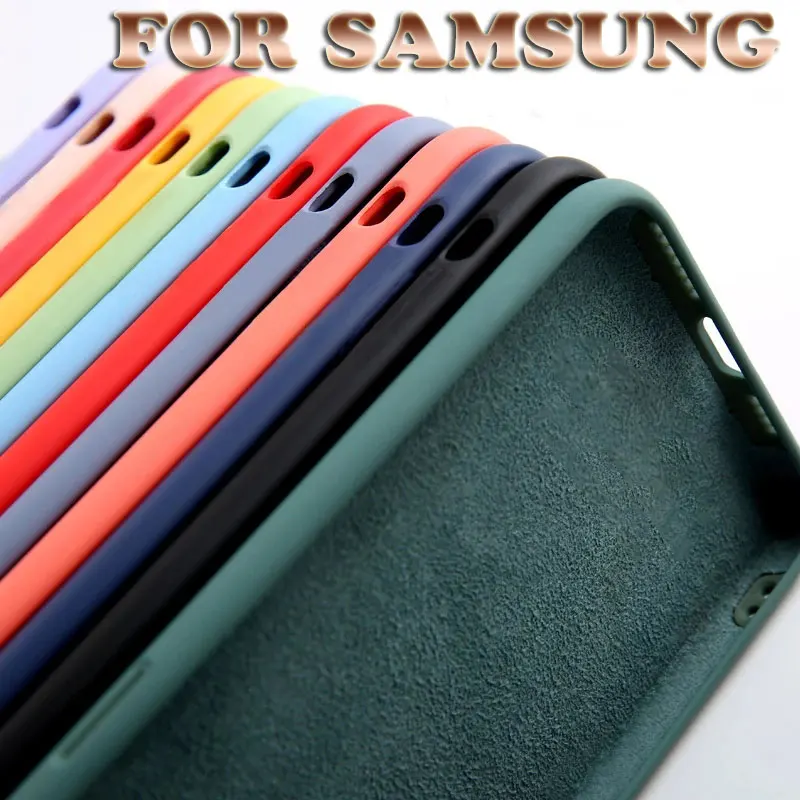

Liquid Silica gel Candy Colors Anti Fall Protection TPU Phone Case For Samsung Galaxy A20S A32 A21S A72 A52 A40S A42 4G 5G Cover