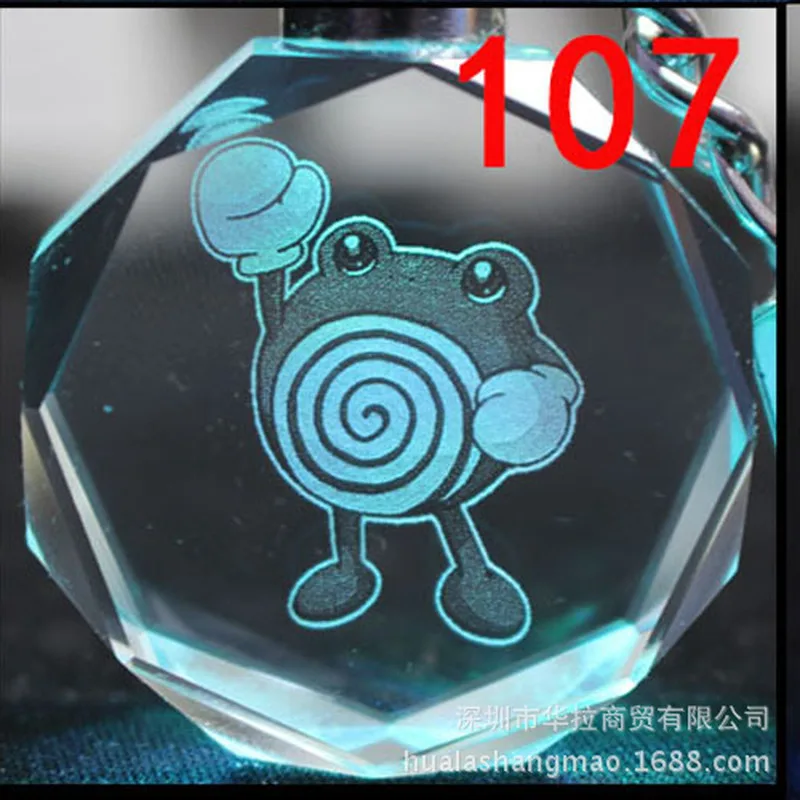 Карманный монстр мультфильм брелок Покемон Blastoise Charmander Пикачу светодиодный светильник кристалл кулон брелок Детская игрушка посылка Llavero