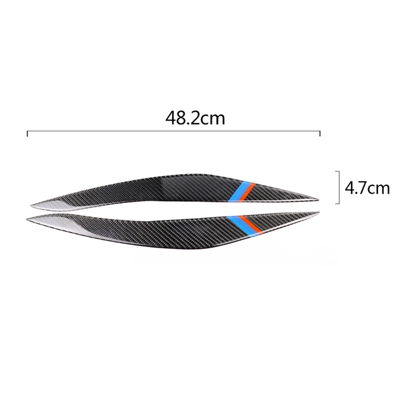

Carbon Fiber Auto Sticker Headlight Front Headlamp Eyebrows Eyelid Trim Strip For BMW F10 F18 2011-17 Car Accessories Decoration