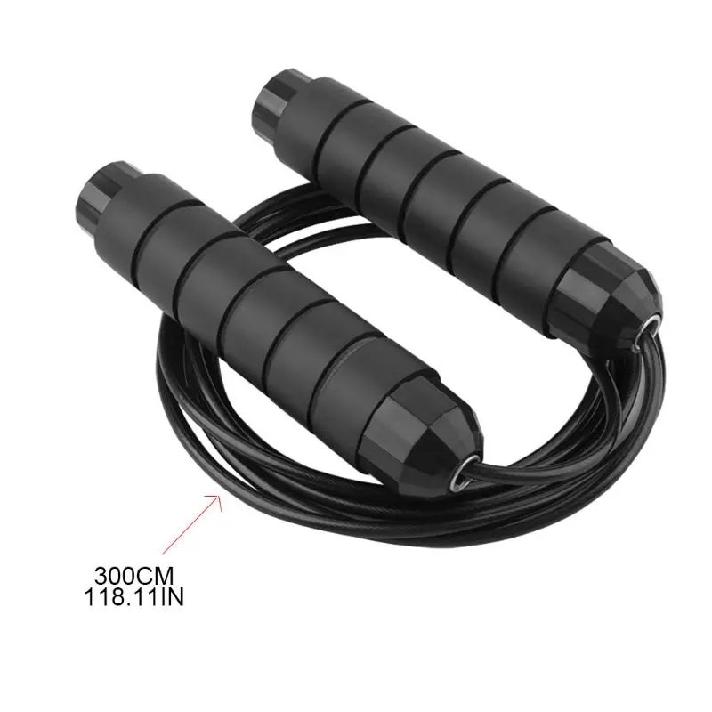 

Wire Skipping Ropes Adjustable Jump Ropes with Foam Handle Tangle-free Bearings Weighted Skipping Ropes for Fitness Exercise QW