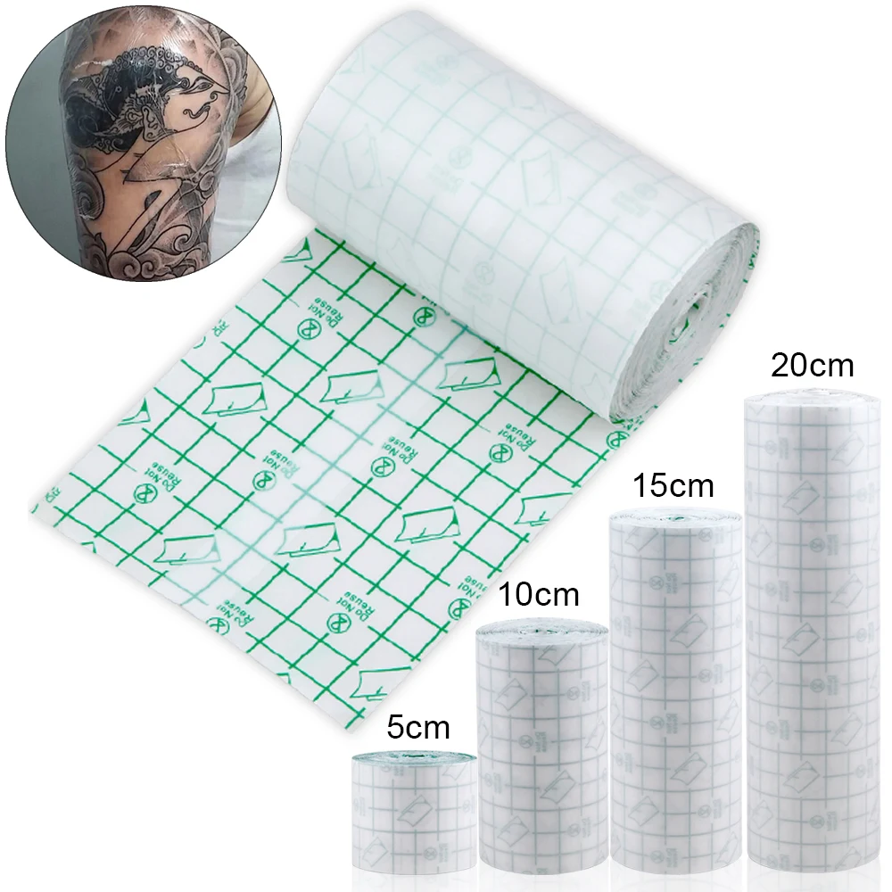

10M Roll Tattoo Film Clear Adhesive Protective Shield Aftercare Waterproof Tattoo Bandage Microblading Breathable Tattoo Supply