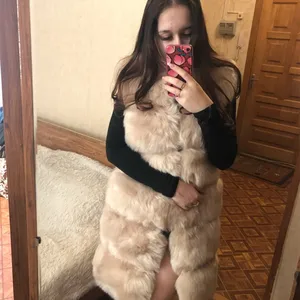 Женский жилет из искусственного меха, зимняя теплая безрукавка из лисьего меха, размера плюс, S-4XL, wj1124