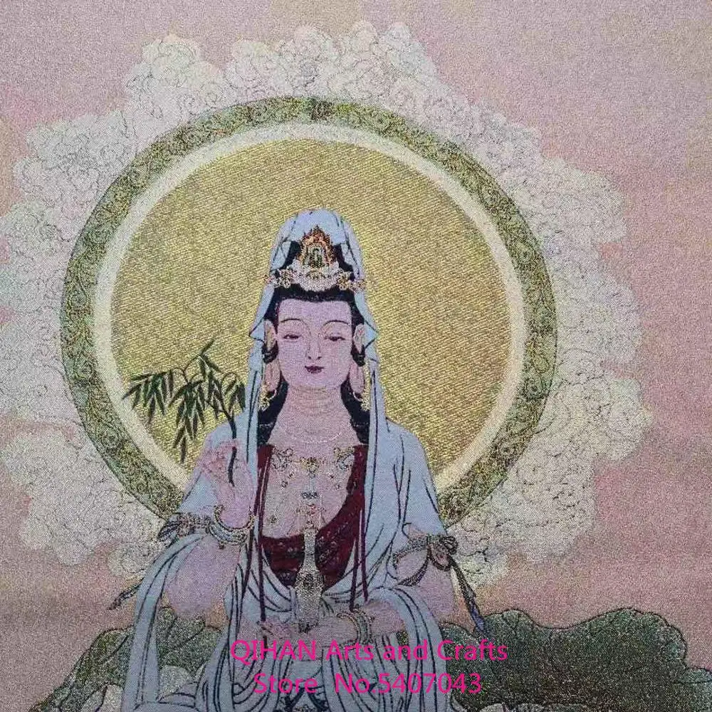 Tangka вышивка Гуаньинь Бодхисаттва танка картина религиозная Тибетский буддизм