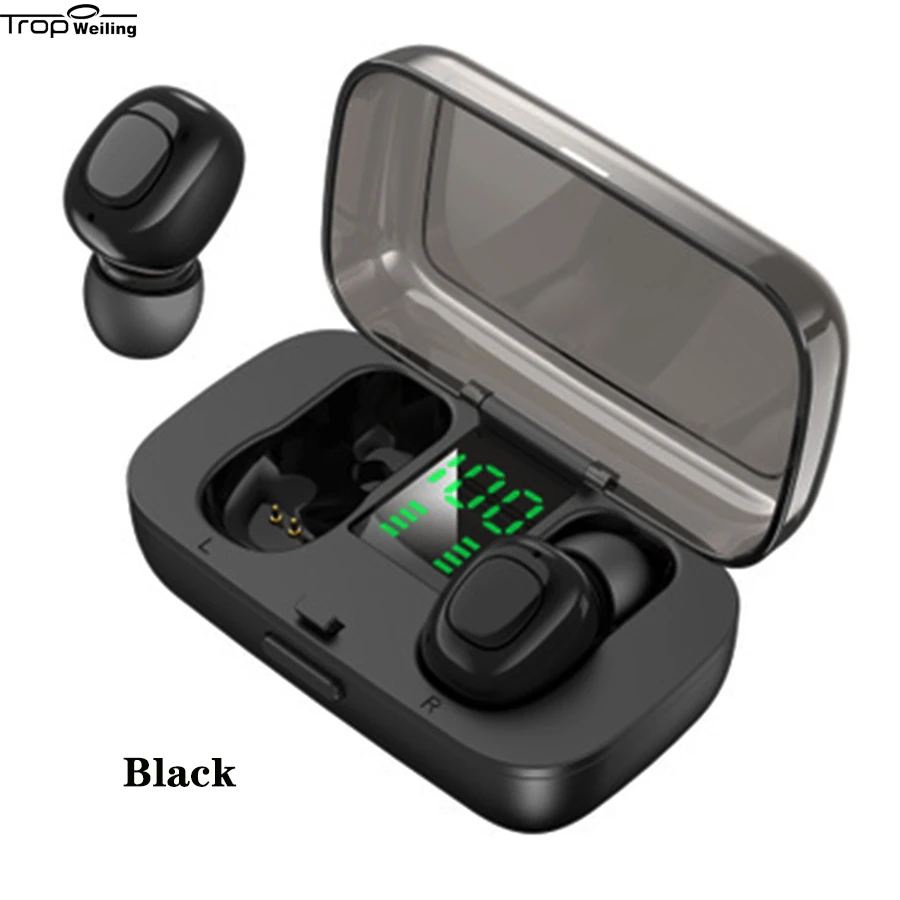 Светодиодный наушник с цифровым шумоподавлением TWS 5 0 Bluetooth наушники 3D стерео